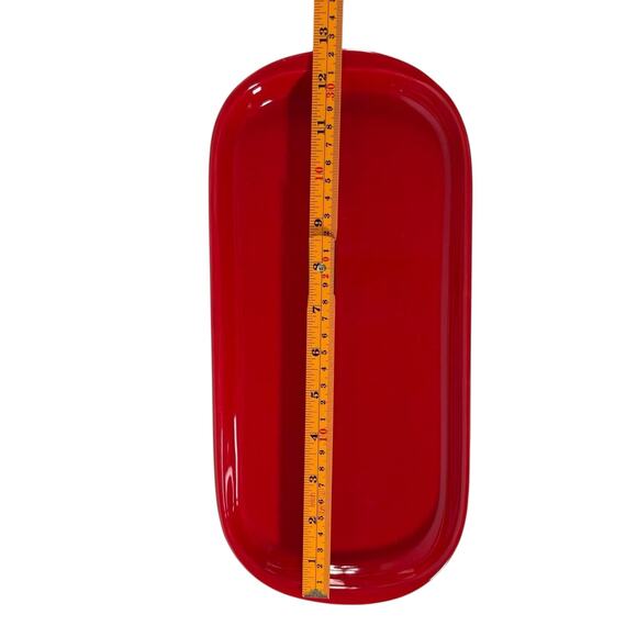 Maioliche Jessica Italy Red Glazed Ceramic Serving Dish Tray Majolica Pottery - Picture 4 of 7